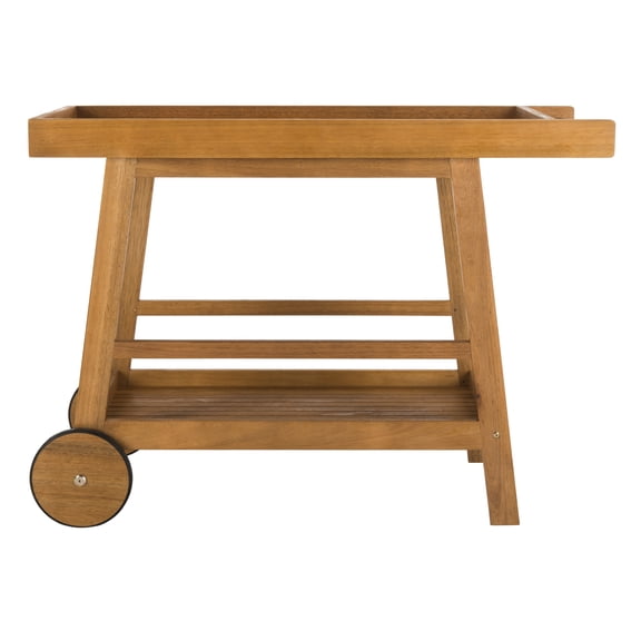 Safavieh Renzo 2 Tier Outdoor Farmhouse Wooden Bar Cart