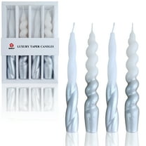 XINAOBAOLUO Gray Taper Candles - Unsecented Dripless(2 Pack)