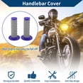 thumbnail image 3 of Empuñaduras de manillar universales de 22 x 24 mm para motocicleta Unique Bargains, antideslizantes, de caucho suave, para motocicleta, scooter, bicicleta, ATV, color azul, 1 par, 3 of 7