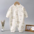 thumbnail image 2 of CAUYDY Newborn Girl Coming Home Outfits Baby Romper 3-6M 9-12M 18-24M Preemie Clothing Long Sleeve Bodysuit Fall Winter Infant Girls Pajamas Toddler Sleepers Sizes 18-24 Months,Grey, 2 of 5