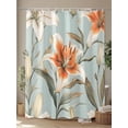 thumbnail image 4 of Fsddascl Lily Flower Shower Curtain Set - Standard 72" x 72" Washable Curtain with 12 Hooks, Watercolor Country Blooms Spring Botanical Art Waterproof Fabric Stall Shower Curtains for Bathroom, 4 of 6