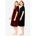 thumbnail image 3 of Dreams & Co. Plus Size 2-Pack Short-Sleeve Sleepshirt, 3 of 5