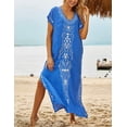 thumbnail image 6 of Embroidered Long Kaftan Dresses for Women Beach Caftan Swimsuit Cover Up, 6 of 6