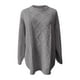 thumbnail image 2 of Gibobby Suéter casual mujer, Suéter de Manga Larga de Color sólido para Mujer Suéter Suelto de Cuello Redondo Informal Otoño Invierno Suéter de Punto Tops(Gris,CH), 2 of 5