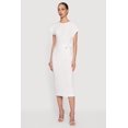 thumbnail image 2 of Women's Textured Knit Asymmetrical Bow Side Midi Dress, 2 of 3