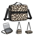 thumbnail image 5 of Brown and Beige Leopard Print Insulated Lunch Bag with Shoulder Strap and Bottle Holder,Bento School Lunch Bag Box,11x9.5x3.5 Inches, 5 of 5