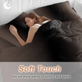 thumbnail image 5 of Brown Black Ombre Duvet Cover Set, Modern Gradient Abstract Art Soft Duvet Cover Full Size Bedding Set 4 Pieces, 1 Quiltcover and 2 Pillowcases with Zipper, 1 Bed Sheet for All Seasons, 5 of 9