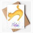thumbnail image 1 of Miaoji Painting Orange Cat Watercolor Welcome Back Greeting Cards Envelopes Blank, 1 of 3