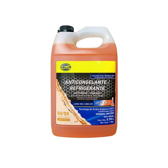 Anticongelante Hella 50% Naranja 1Gl (3.78L) Listo Para Usar