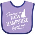 thumbnail image 3 of Inktastic Someone in New Hampshire Loves Me Boys or Girls Baby Bib, 3 of 4