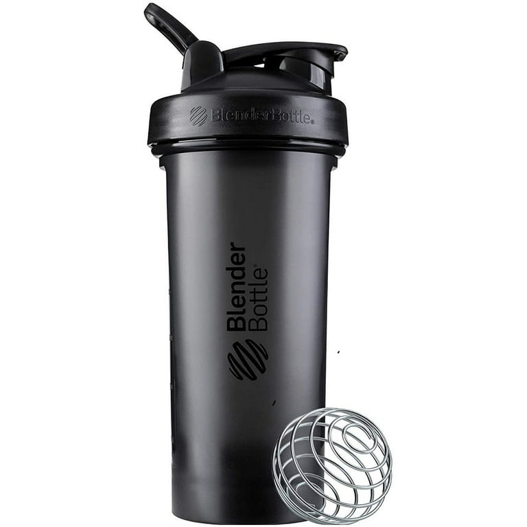 BlenderBottle Shaker Bottle Pro Series Perfect for Protein Shakes and Pre  Workout, 28-Ounce, Black