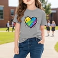 thumbnail image 6 of Piuwrlz Short Shirts Sleeve Kids Girls Graphic T-Shirts Cotton Pullover Gray Size 3 Years, 6 of 10
