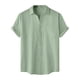 thumbnail image 2 of pstuiky Camisa de manga corta para hombre, Camisa informal de manga corta con cuello vuelto y cuello redondo de color liso para hombre camisas casuales para hombre xl, 2 of 9