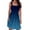 Blue, variant on IROINNID Women's Sleeveless Prints A-Line Dress Summer Slash-Neck Backless Chest Wrap Pleated Sling Dresses Square Neck Short Dress