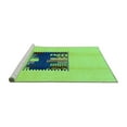 thumbnail image 2 of Ahgly Company Machine Washable Indoor Square Abstract Turquoise Blue Modern Area Rugs, 5' Square, 2 of 4