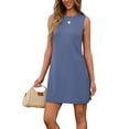 thumbnail image 3 of Vestido Sampeel 2025 casual de verano para playa, azul, talla M, 3 of 6