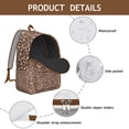 thumbnail image 4 of Durable student backpack featuring classic cheetah pattern and adjustable S-shaped shoulder straps for comfort., 4 of 5