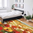 thumbnail image 6 of Area Rugs 5x7 Ft Floral Red White Poppy Sea Of Flowers Sky Lawn Oil Painting Non-Slip Washable Rug Indoor Rug Floor Mats Non Shedding Carpet for Living Room Bedroom Dining Room Home Decor, 6 of 8