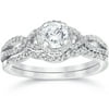 3/4ct Diamond Infinity Engagement Wedding Ring Set White Gold (G-H, I1)