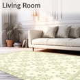 thumbnail image 2 of ODIKA 3'x5' Machine Washable Non-Slip Area Rug, Elysian Fields Ivory and Light Green Floral Patterned High Traffic Rug, Beige, 63443, 2 of 7