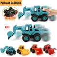 thumbnail image 4 of Construction Toy, Friction Powered Construction Truck Toys Vehicles, Push and Go Construction Sand Truck Toys, Outdoor Toys with Bulldozer Excavator Roller Truck Gift for 3 4 5 6 7 8 Year Old Boys, 4 of 6