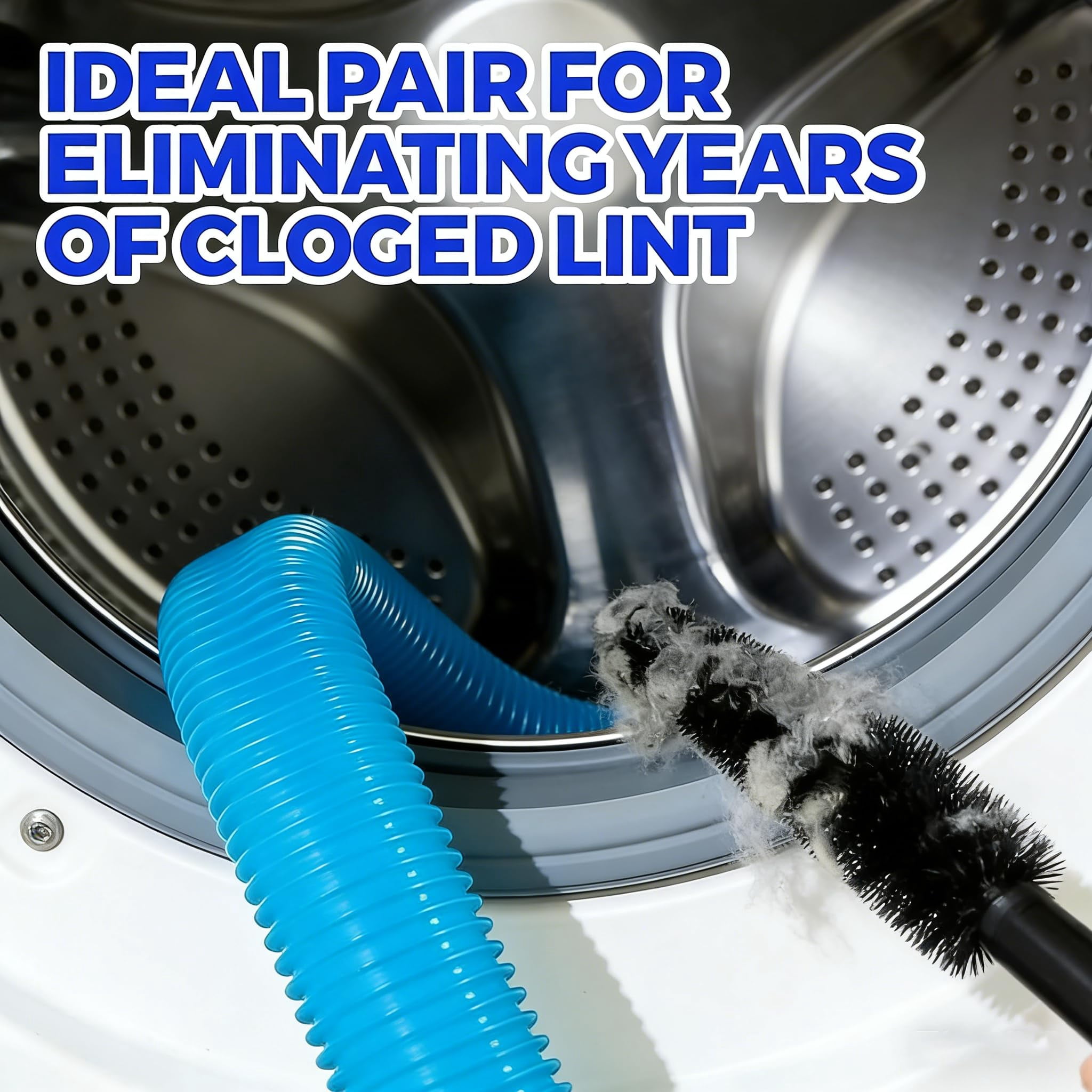 Dryer Vent Cleaner Kit,Dryer Vent Cleaning Vacuum Attachment,Fits All Vacuums,Dryer Vent Cleaning Vacuum Attachment,Universal Lint Dryer Attachment