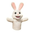 thumbnail image 2 of White Bunny Hand Puppets White Bunny Plush Puppets,9" Realistic White Bunny Stuffed Animal Puppets for Kids White Bunny Puppet for Adults with Movable Mouth, 2 of 8