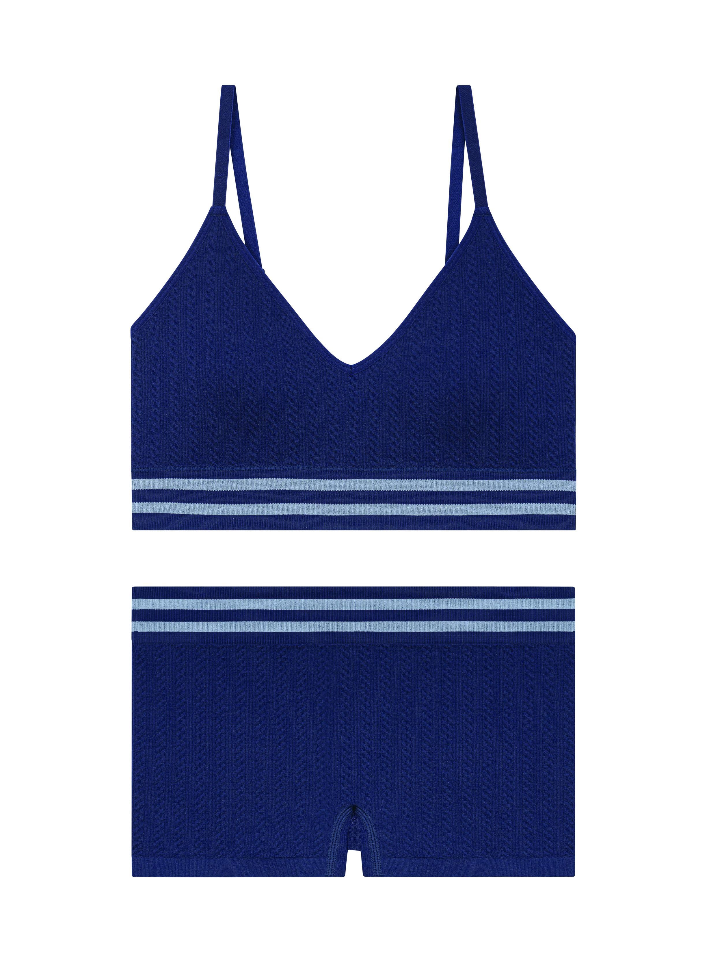 No Boundaries Seamless Triangle Bralette & Boyshort Set, 2-Piece, Women's XS-XXXL