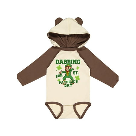 

Inktastic Dabbing for St. Patrick s Day Leprechaun Gift Baby Boy or Baby Girl Long Sleeve Bodysuit