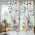 thumbnail image 5 of Outdoor Curtains for Patio Waterproof, Easter Outdoor Privacy Panels Grommet, Spring Rabbit Colorful Eggs Tree Blue White Plaid Blackout Outside Curtains for Porch/Cabana 54"x84", 1 Panel, 5 of 8