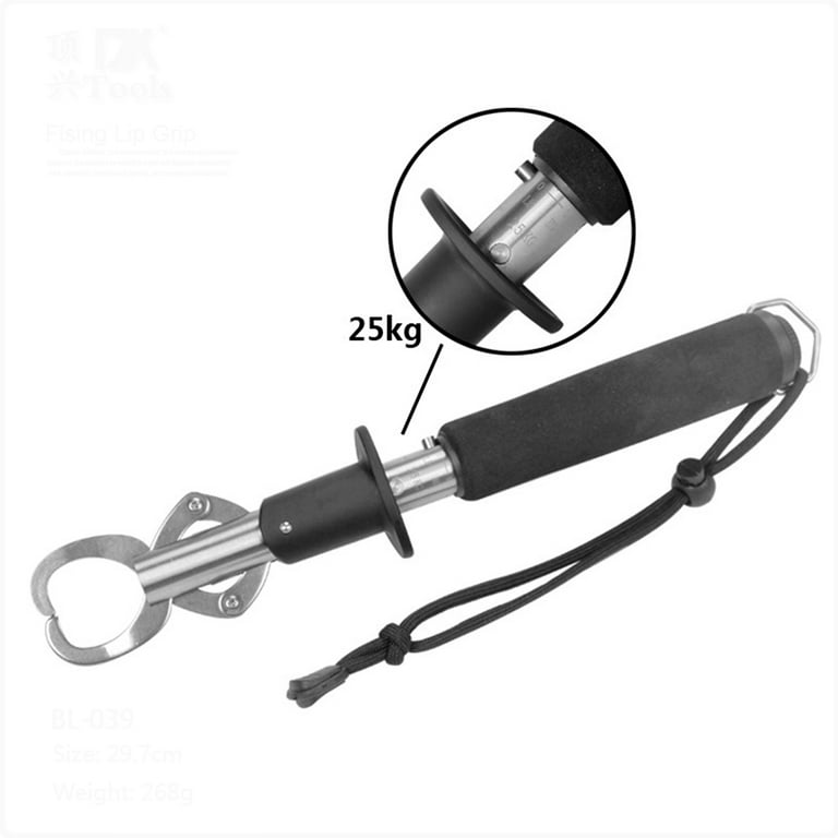 Arealer Fish Lip Gripper Fish Scales Professional Fish Holder Stainless  Steel Fish Lip Grabber with 15KG/25KG Weight 