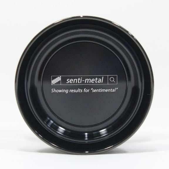 SENSE YOYO Senti-Metal Yo-Yo - Bi-Metal YoYo (Matte Black Body Gloss Black Rim Gloss Black Cap)