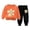 Orange, variant on Quealent Baby Girl Fall Winter Outfits Toddler Clothes Long Sleeve Floral Graphic Crewneck Sweatshirt Joggers Pants Set (Orange, 7-8 Years)