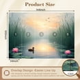 thumbnail image 3 of Wallpaper Tranquil Duck Serene Pond Pink Water Lilies Sunset Sky Peel and Stick Wall Murals 100"H x 144"W Removable PVC Wall Paper Self-Adhesive Wall Paintings Art Decor for Bedroom Living Room, 3 of 7