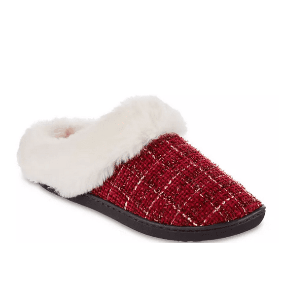 Isotoner Women’s Classic Comfort Hoodback Slipper Chili Pepper (Size XL)