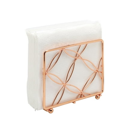 - Madison Lifestyle NY Bright Copper Vertical Napkin Holder, Rose Gold Kitchen or Dining Room Table Accessory, 6