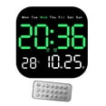 thumbnail image 1 of Reloj despertador digital con alarma y reloj de mesa, control de luz ajustable de 10 niveles. Verde, 1 of 9