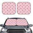 thumbnail image 2 of Xecao Strawberries for Foldable Car Sun Shades (2-Pack) offer sun protection with an easy-fold design for convenient windshield shading., 2 of 7
