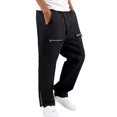 thumbnail image 1 of Pantalones de trabajo con cremallera en los bajos para hombre - Cargo de color liso - Poliéster, bolsillos grandes, tallas S-XXL, 1 of 6