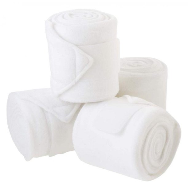 Roma - Pack de 4 vendajes Polo para caballos (Blanco)
