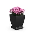 thumbnail image 2 of Acadia 15” x 15” x 18” Square Black Self Watering Plastic Planter, 2 of 9
