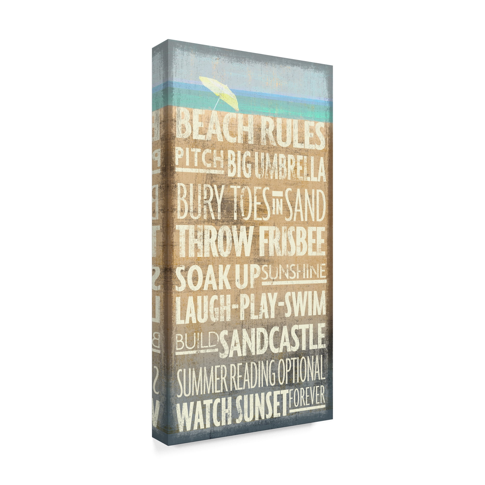 Trademark Fine Art 'Beach Rules' Canvas Art by Art Licensing Studio