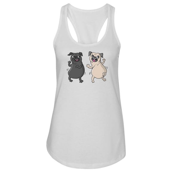 Funny Dancing Pugs Tank Women -Image by Shutterstock, Female XX-Large