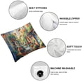 thumbnail image 4 of BANET  Modern Decorative Pillow Covers  Town Street Scenery Throw Pillow Covers Colorful Flowers Square Pillowcase Nordic Style Farmhouse Cushion Case for Couch Sofa Bed Patio 22x22in, 4 of 5
