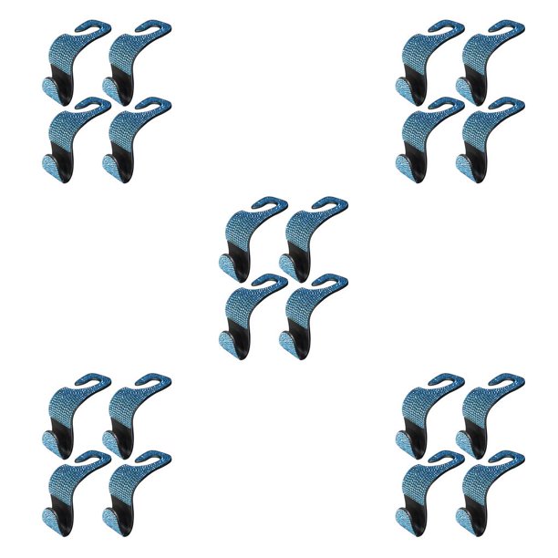 Riwesomey 4 Uds. Gancho de plástico para reposacabezas de automóvil, soporte colgante para teléfono móvil, azul Azul 5piezas Riwesomey CBP254221