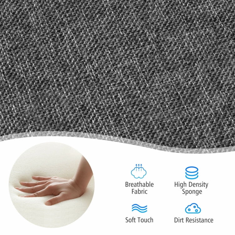 Finihen Accent Armchair, Upholstered Fabric Accent Chair with Adjustable Foot Pads, for Living Room, Bedroom, Dark Gray Finihen Accent Armchair, Upholstered Fabric Accent Chair with Adjustable Foot Pads, for Living Room, Bedroom, Dark Gray
