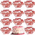 thumbnail image 1 of Cake Toppers WIWUFUE 10 piezas Corazones Rojos con Brillo para San Valentín, 1 of 9