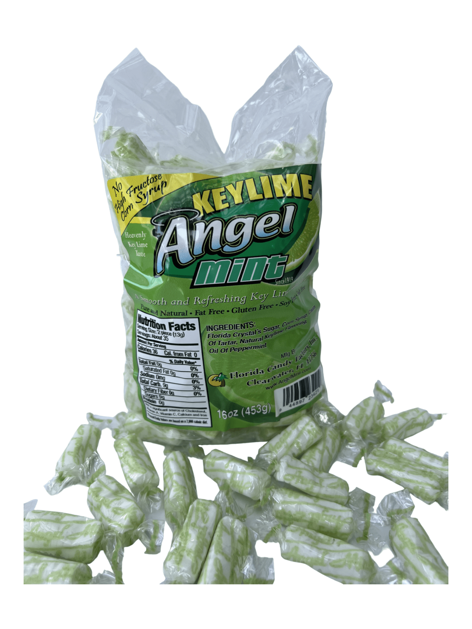 Angel Mint Key Lime Individually Wrapped Peppermint Stick Mints
