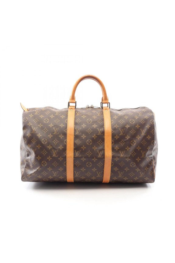 Pre-Owned Louis Vuitton Keepall 50 Monogram Boston Bag Handbag, Coated Canvas Leather,...
