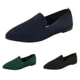 thumbnail image 3 of CPNG Women's Woven Ballet Flat Women Dolly Shoes Pointy Fashion Cutouts Breathable Knit Work Office Soft Dress Ballet Flat Shoes Driving Walking Knitted Shoes, 3 of 8